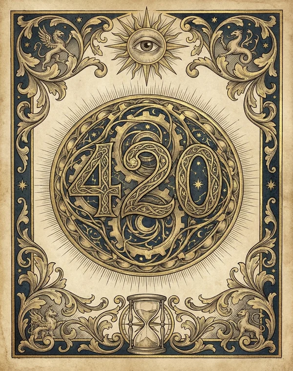 420 Angel Number esoteric meaning illustration