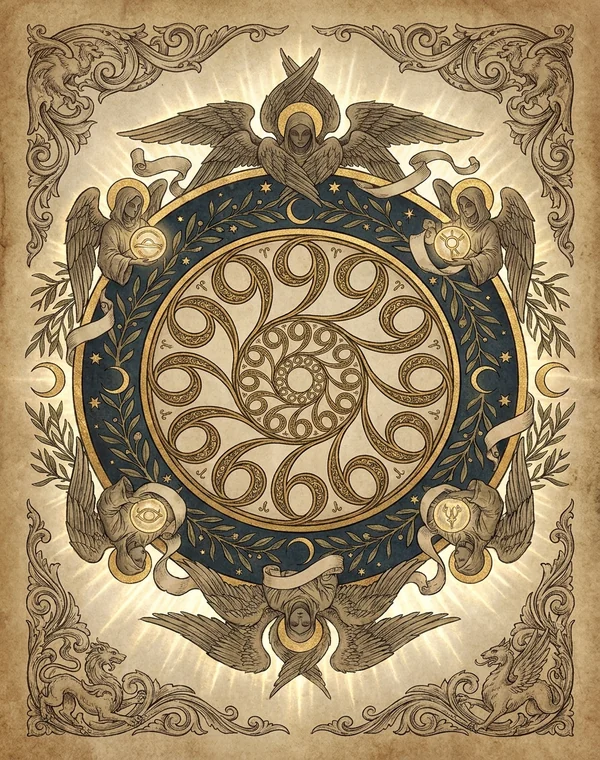 9999 Angel Number esoteric meaning illustration