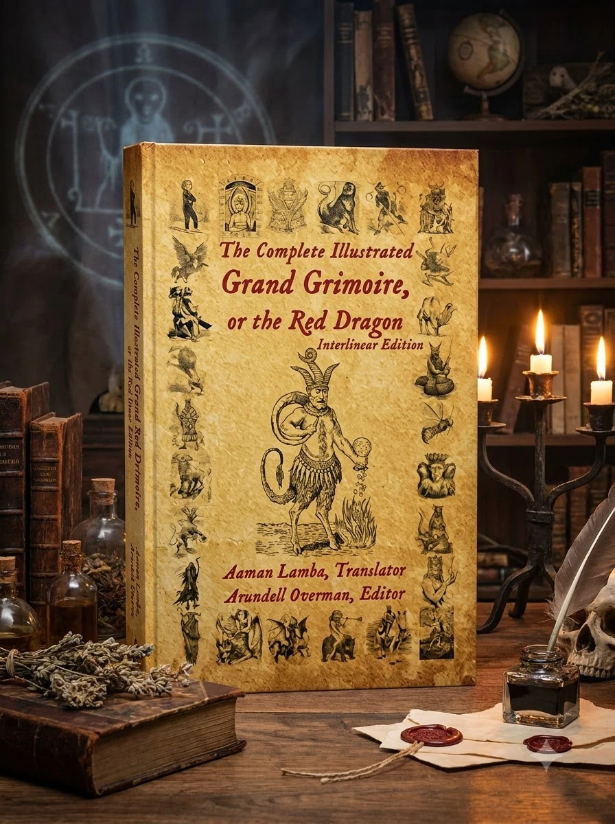 The Complete Illustrated Grand Grimoire, Or The Red Dragon: Interlinear Edition, French to English