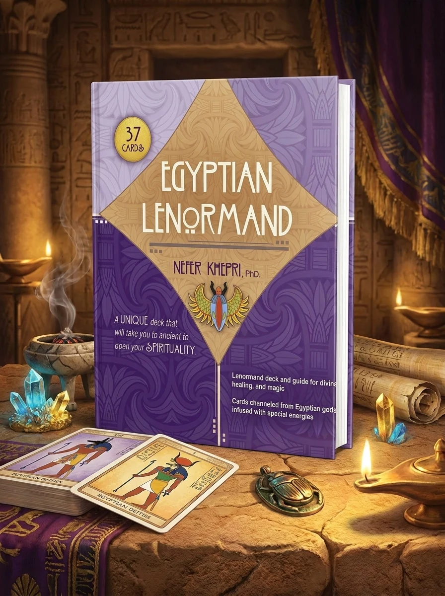 The Egyptian Lenormand: (Lenormand Box Set with 41 Cards and Guide Book)