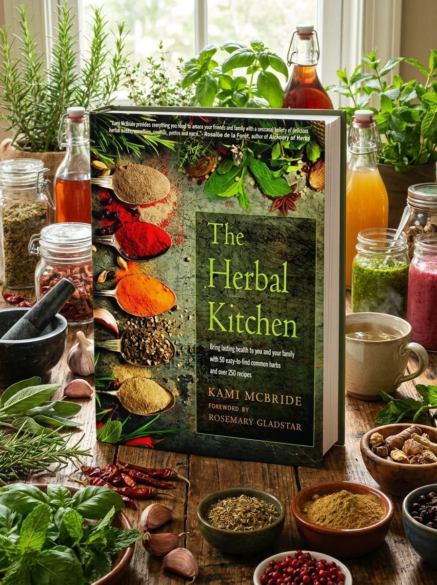 The Herbal Kitchen: Bring Lasting Health to You and Your Family with 50 Easy-To-Find Common Herbs and Over 250 Recipes