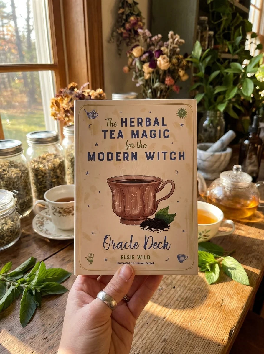 The Herbal Tea Magic for the Modern Witch Oracle Deck: A 40-Card Deck and Guidebook for Creating Tea Readings, Herbal Spells, and Magical Rituals — photo 2