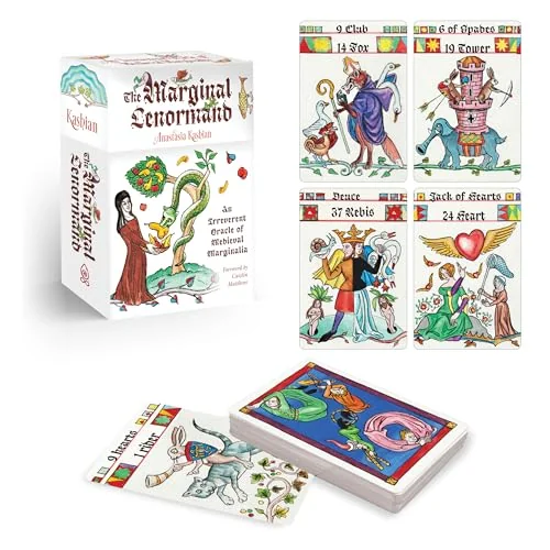 The Marginal Lenormand: An Irreverent Oracle of Medieval Marginalia (Lenormand Box Set with 37 Cards and Guide Book)