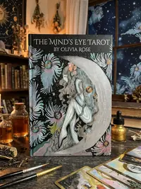 The Mind's Eye Tarot: 78 Borderless Gilt-Edged Cards, Linen Finish, Dreamy Artwork by Artist Olivia Rose, 172-Page Illustrated Guidebook, Harness Feminine — photo 1