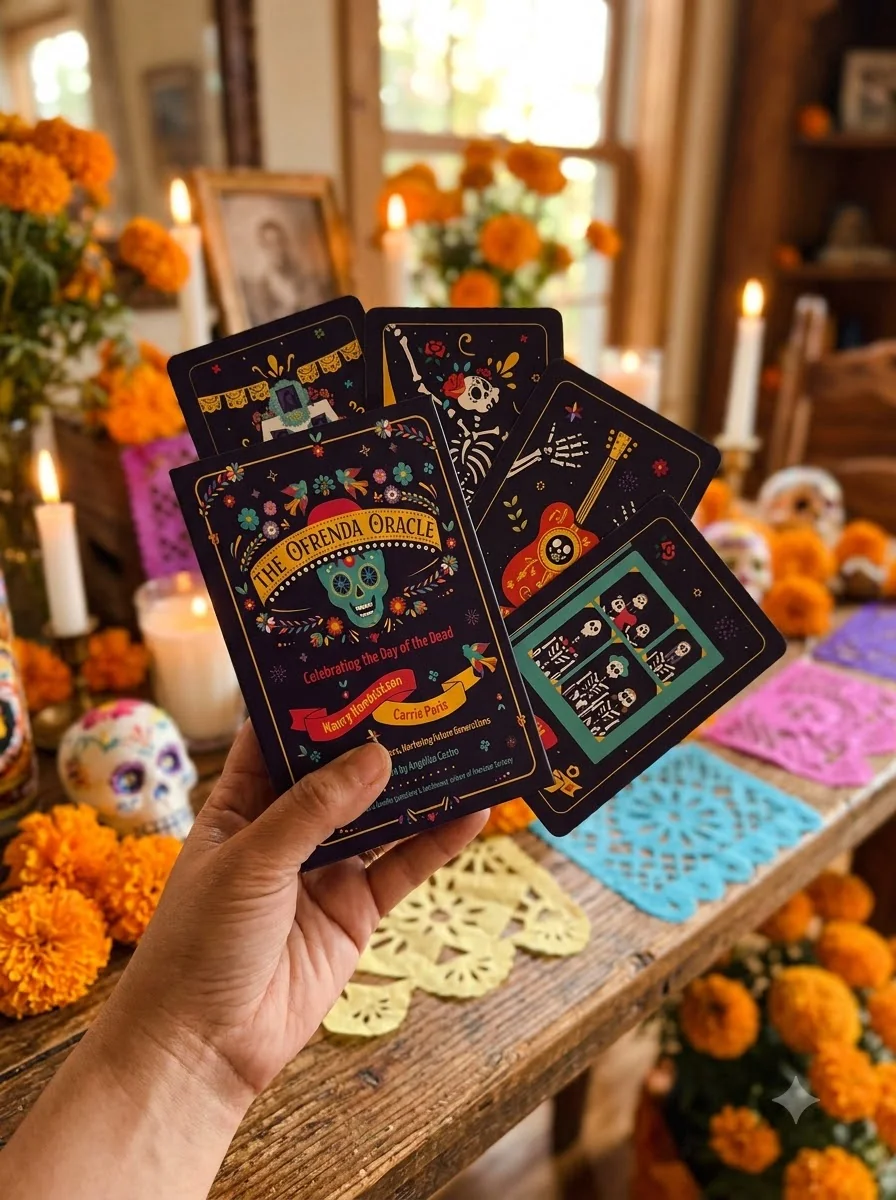 The Ofrenda Oracle: Celebrating the Day of the Dead/Celebrando El Día de Muertos (60 Full-Color Cards and 136-Page Guidebook) — photo 2