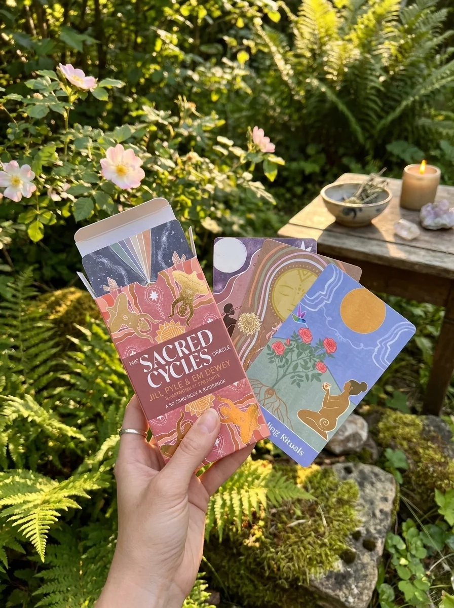 The Sacred Cycles Oracle: A 50-Card Deck and Guidebook — photo 2