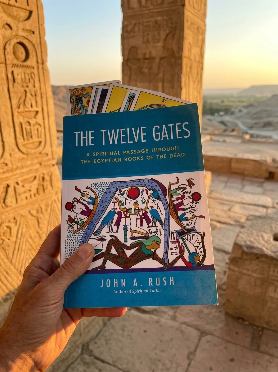 The Twelve Gates: A Spiritual Passage Through the Egyptian Books of the Dead [With Tarot Cards] — photo 2