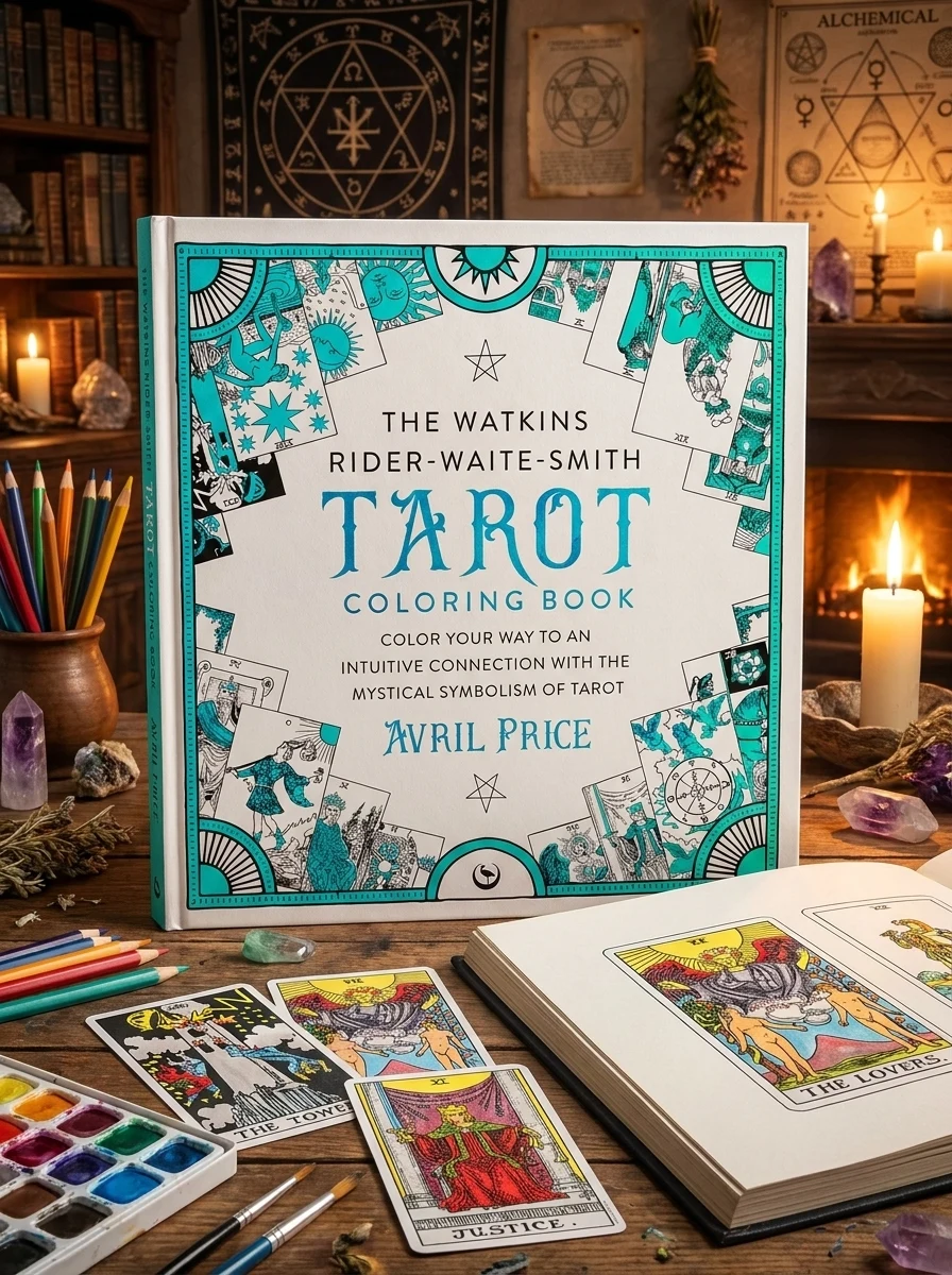The Watkins Rider-Waite-Smith Tarot Coloring Book: Color Your Way to an Intuitive Connection with the Mystical Symbolism of Tarot