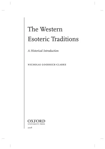 The Western Esoteric Traditions: A Historical Introduction