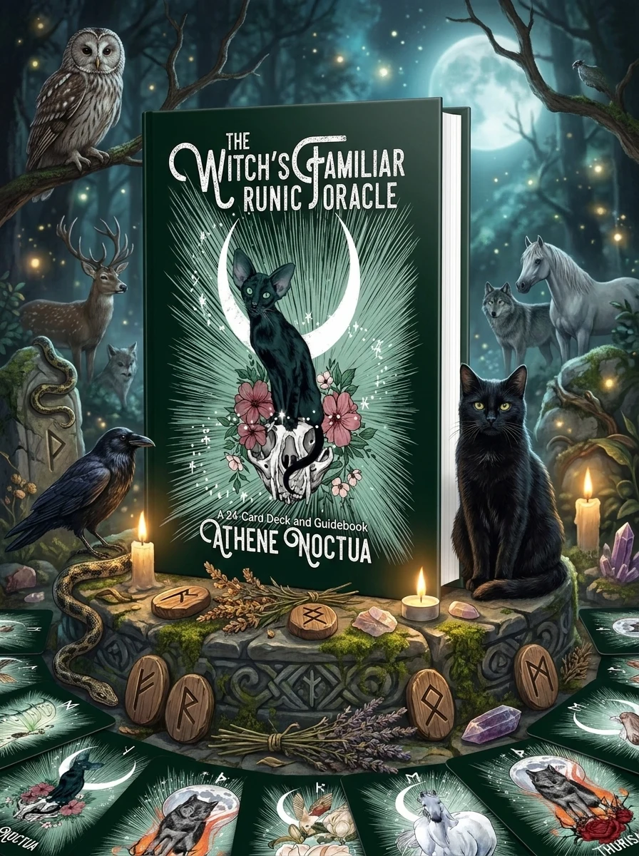 The Witchs Familiar Runic Oracle: A 24-Card Deck and Guidebook