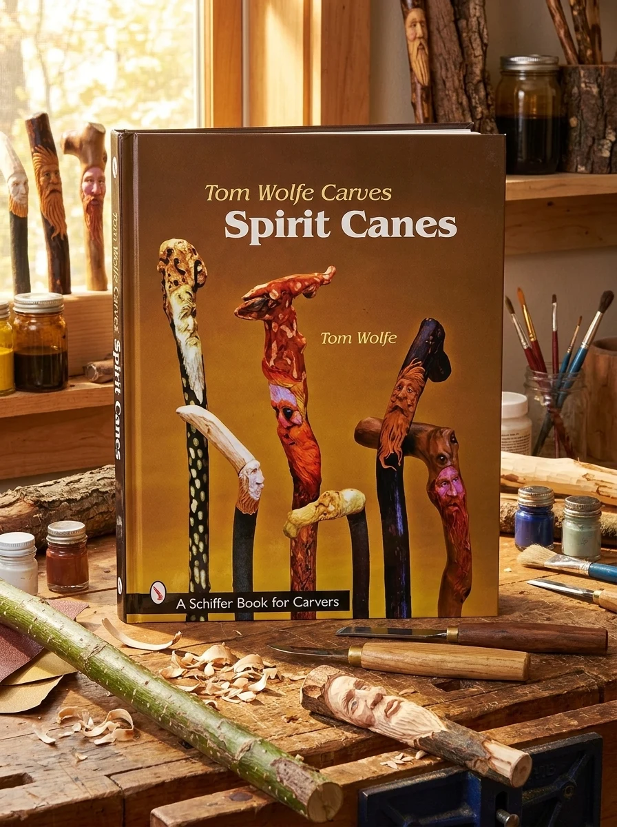 Tom Wolfe Carves Spirit Canes by Wolfe, Tom