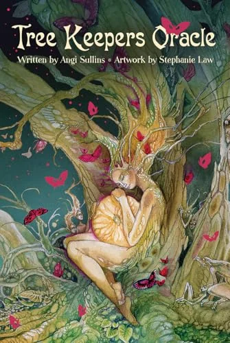 Tree Keepers Oracle: 44 Gold Gilt-Edged Cards, Intricate Nature-Themed Artwork by Stephanie Law, 108-Page Full-Color Guidebook, Druids, Faery-Realm, P