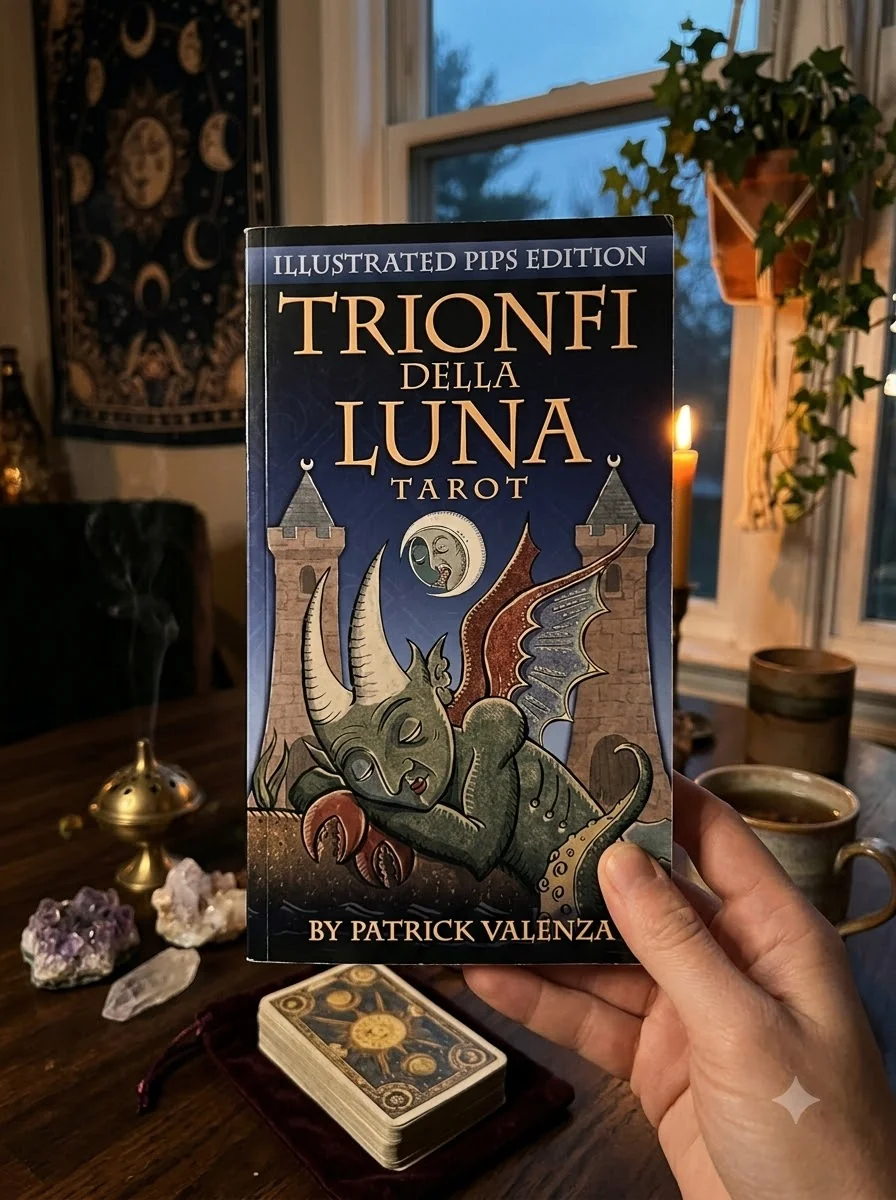 Trionfi Della Luna Tarot: Fully Illustrated 78-Card Tarot Deck Inspired by Marseilles Style Tarot, Includes 68-Page Booklet of Card Meanings, Packaged — photo 2