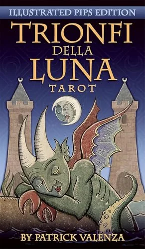 Trionfi Della Luna Tarot: Fully Illustrated 78-Card Tarot Deck Inspired by Marseilles Style Tarot, Includes 68-Page Booklet of Card Meanings, Packaged
