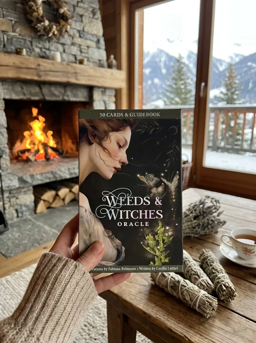 Weeds & Witches Oracle Deck: 50 Cards with Lush Collage-Style Art, Guiding Messages from Witches and Wildflowers, Includes 64-Page Richly Illustrated — photo 2