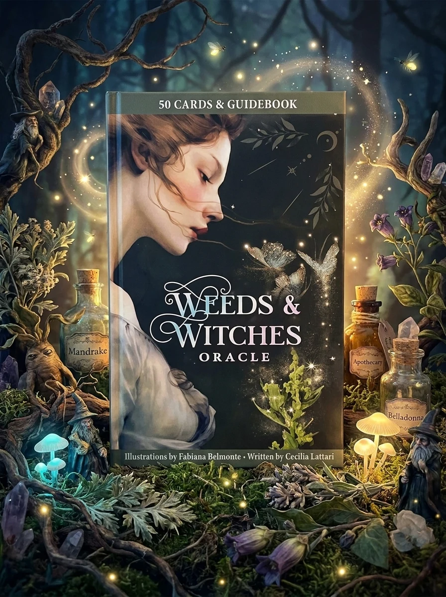 Weeds & Witches Oracle Deck: 50 Cards with Lush Collage-Style Art, Guiding Messages from Witches and Wildflowers, Includes 64-Page Richly Illustrated