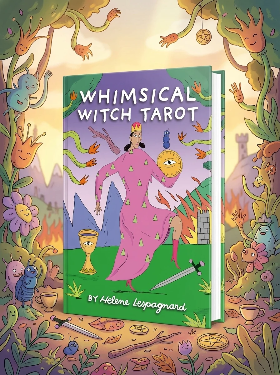 Whimsical Witch Tarot in a Tin: Colorful 78-Card Tarot Deck in a Charming Keepsake Tin, Vibrant Comic Book Style Art, Fun for All Ages, Includes Bookl