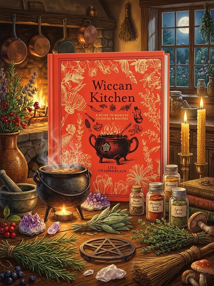 Wiccan Kitchen: A Guide to Magical Cooking & Recipes - A Cookbook by Chamberlain, Lisa