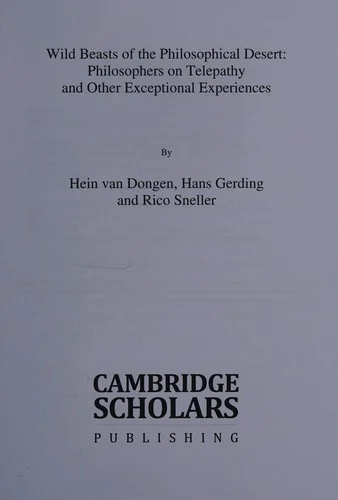 Wild Beasts of the Philosophical Desert: Philosophers on Telepathy and Other Exceptional Experiences