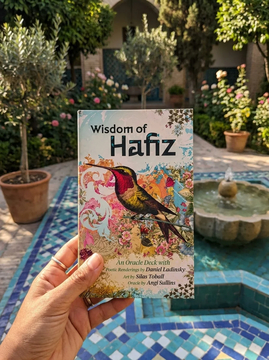Wisdom of Hafiz Oracle: 45 Gold Gilt-Edged Cards with Matte Finish, Ancient Persian-Inspired Artwork, Poetry by Daniel Ladinksy, 104-Page Full-Color G — photo 2