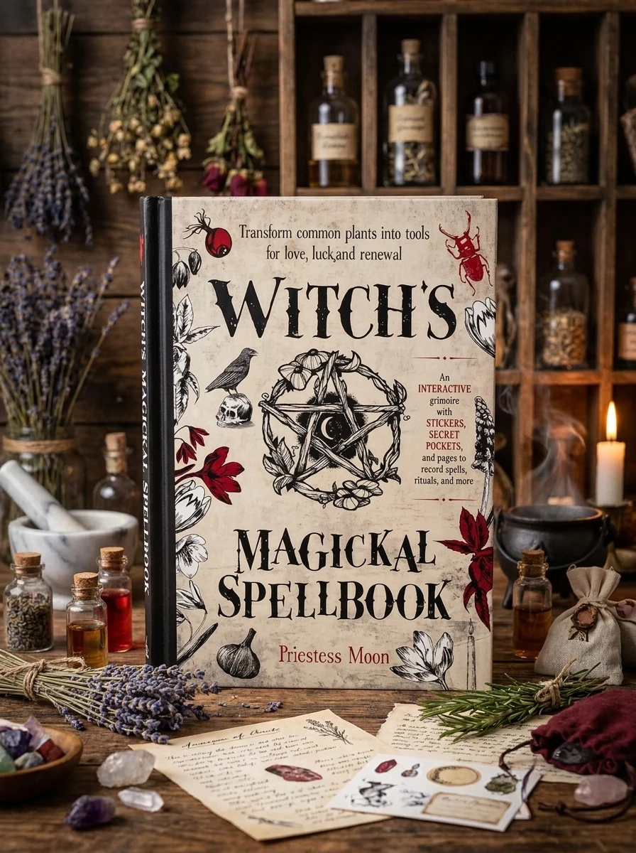 Witch's Magickal Spellbook: Transform Common Plants Into Tools for Love, Luck and Renewal