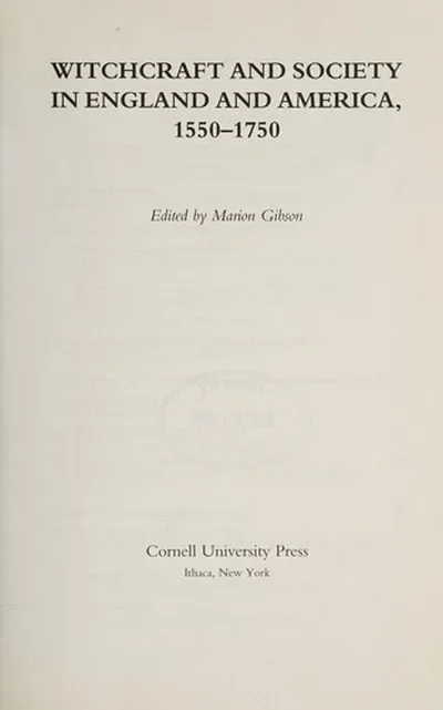 Witchcraft and Society in England and America, 1550-1750 — dewey-133