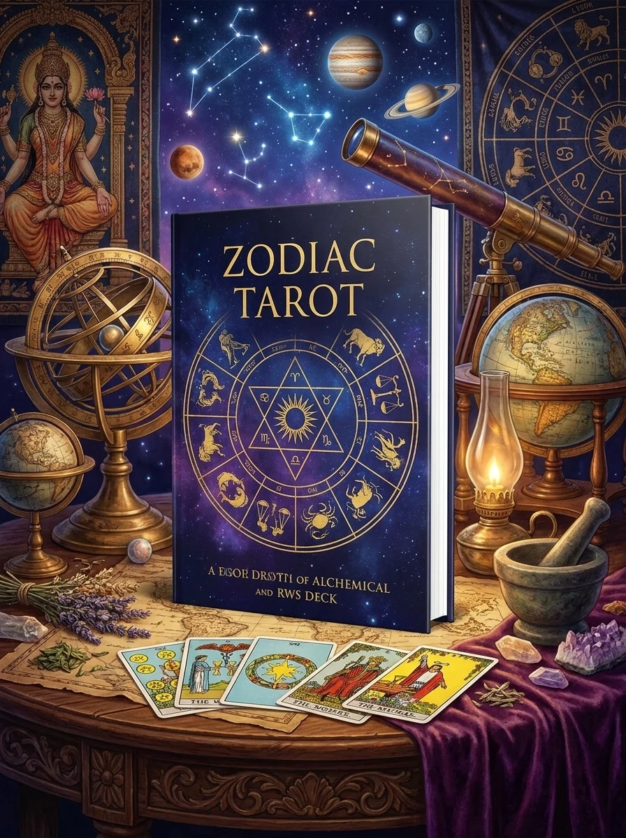 Zodiac Tarot in a Tin by Lattari, Cecilia